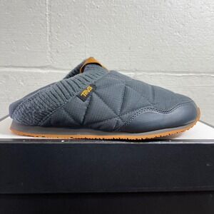 Teva ReEmber 1125472 Grey Quilted Comfort Slippers Slip On Men's 8 US/7 UK